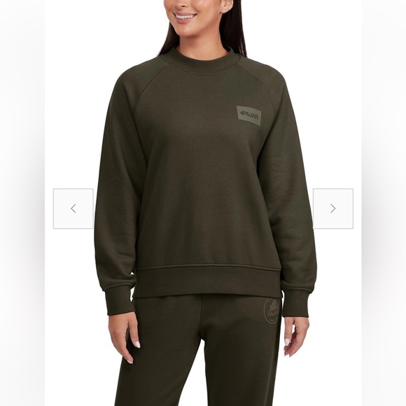 Pajar ATLIN WOMEN'S OVERSIZED FIT CREW SWEATSHIRT Size S Olive - Picture 2 of 9